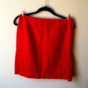 LL Bean size 4 bright orange pencil skirt - only worn once!